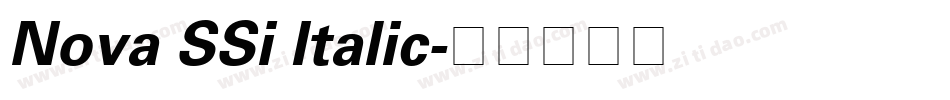 Nova SSi Italic字体转换
